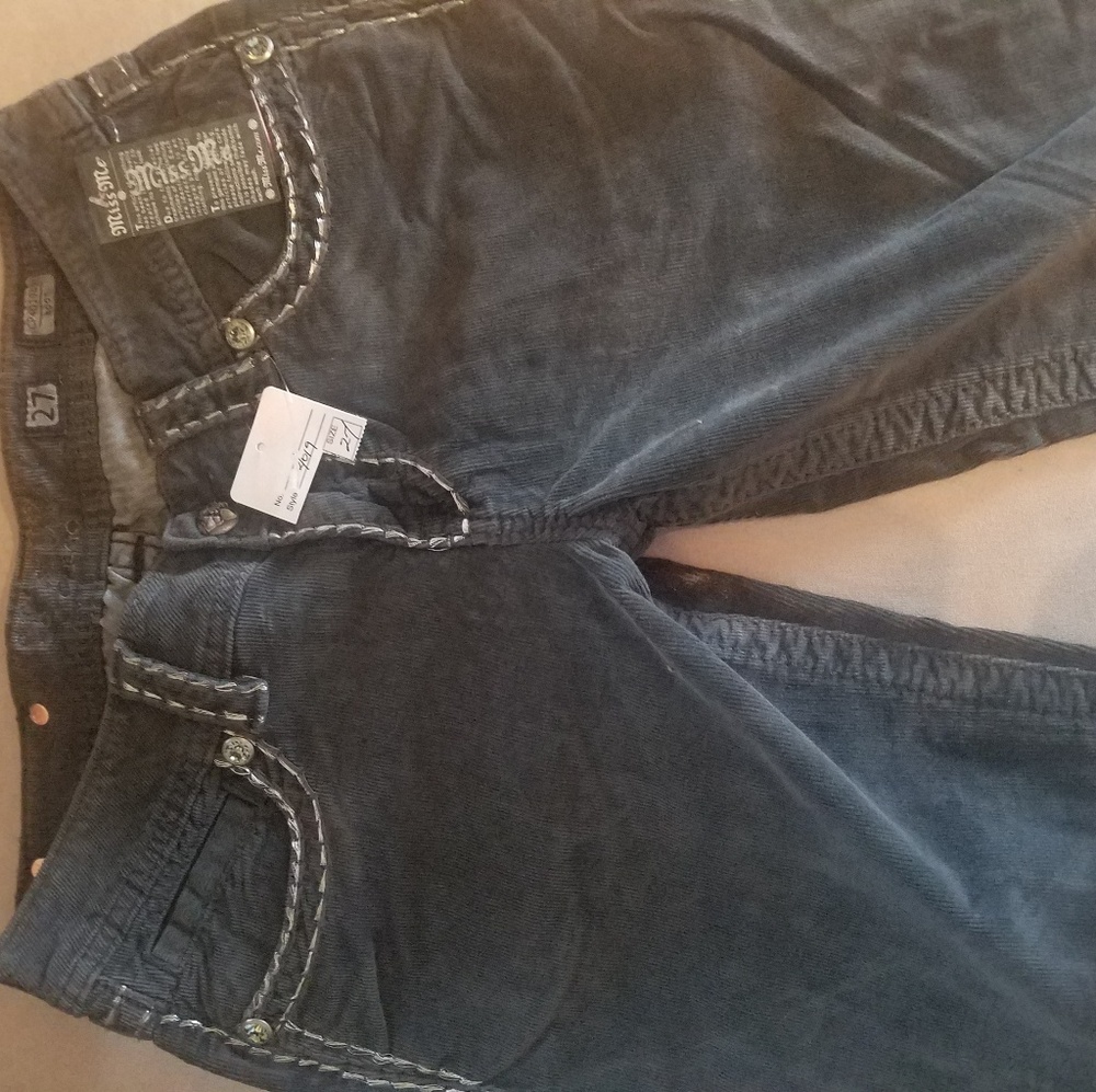 Miss Me  Corduroy Black Jeans